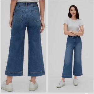 Gap high rise wide leg crop jeans